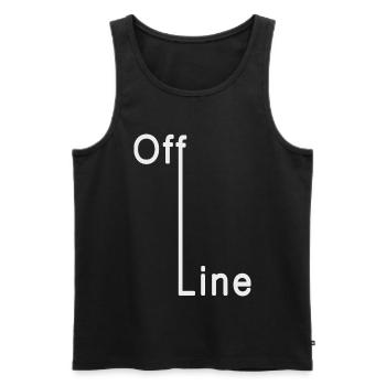 Hors ligne - Débardeur bio Premium Homme - noir - Devant - Michal (187cm)