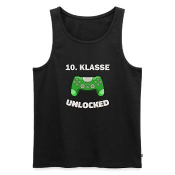 10. Klasse Gamer Deko Zocker Schule Kind Geschenk - Männer Premium Bio Tank Top - Schwarz - Vorne - Michal (187cm)