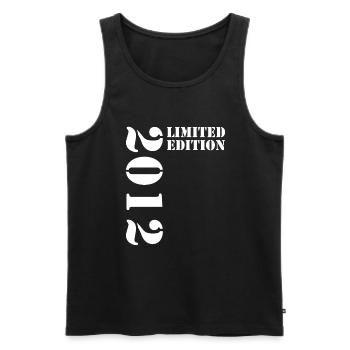 2012 Édition Limitée Anniversaire Cadeau Femme Mari - Débardeur bio Premium Homme - noir - Devant - Michal (187cm)