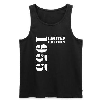 1955 Limited Edition Birthday Gift Wife Husband - Men's Premium Organic Tank Top - black - Front - Michal (187cm)