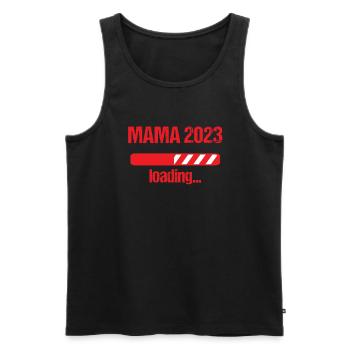 Mom 2023 Loading Pregnancy Announcement Baby - Men's Premium Organic Tank Top - black - Front - AI Model Male 178 light (178cm)