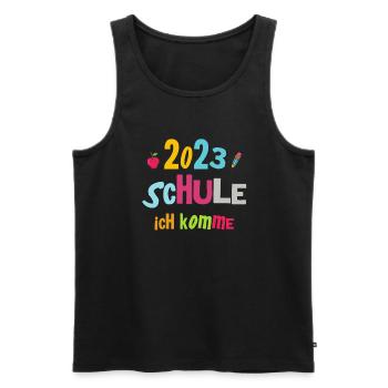 Schulkind 2023 Mädchen Einschulung Erstklässler - Männer Premium Bio Tank Top - Schwarz - Vorne - Michal (187cm)