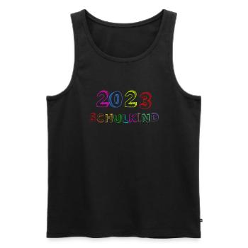 Schulkind 2023 Mädchen Einschulung Erstklässler - Männer Premium Bio Tank Top - Schwarz - Vorne - Michal (187cm)