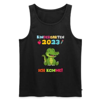 Kindergarten 2023 Ich Komme Mädchen Jungen Kita - Männer Premium Bio Tank Top - Schwarz - Vorne - Michal (187cm)