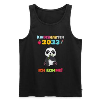 Kindergarten 2023 Ich Komme Mädchen Jungen Kita - Männer Premium Bio Tank Top - Schwarz - Vorne - Michal (187cm)