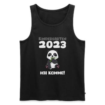 Kindergarten 2023 Ich Komme Mädchen Jungen Kita - Männer Premium Bio Tank Top - Schwarz - Vorne - Michal (187cm)