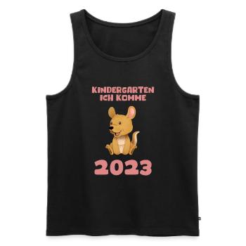 Kindergarten 2023 Ich Komme Mädchen Jungen Kita - Männer Premium Bio Tank Top - Schwarz - Vorne - Michal (187cm)