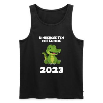 Kindergarten 2023 Ich Komme Mädchen Jungen Kita - Männer Premium Bio Tank Top - Schwarz - Vorne - Michal (187cm)