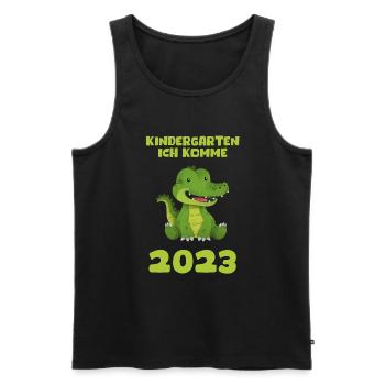 Kindergarten 2023 Ich Komme Mädchen Jungen Kita - Männer Premium Bio Tank Top - Schwarz - Vorne - Michal (187cm)