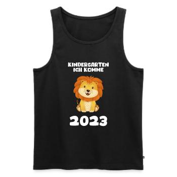 Kindergarten 2023 Ich Komme Mädchen Jungen Kita - Männer Premium Bio Tank Top - Schwarz - Vorne - Michal (187cm)