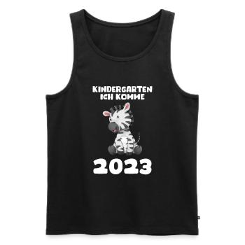 Kindergarten 2023 Ich Komme Mädchen Jungen Kita - Männer Premium Bio Tank Top - Schwarz - Vorne - Michal (187cm)