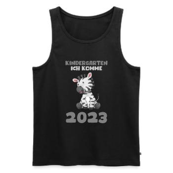 Kindergarten 2023 Ich Komme Mädchen Jungen Kita - Männer Premium Bio Tank Top - Schwarz - Vorne - Michal (187cm)