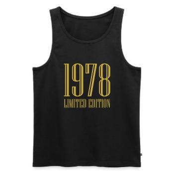 1978 édition limitée cadeau d’anniversaire femme mari - Débardeur bio Premium Homme - noir - Devant - Michal (187cm)