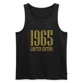 1965 édition limitée anniversaire cadeau femme mari - Débardeur bio Premium Homme - noir - Devant - Michal (187cm)
