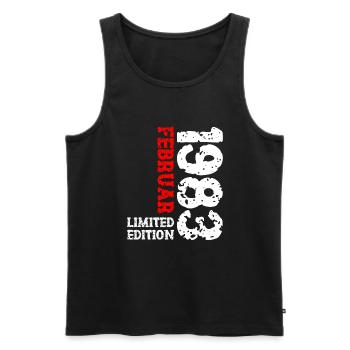 1983 Februar Limited Edition Geburtstag Mann Frau - Männer Premium Bio Tank Top - Schwarz - Vorne - Michal (187cm)