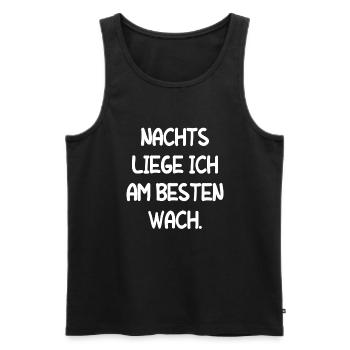 Müde Schlaflos Wach Bleiben Mitarbeiter Geschenk - Männer Premium Bio Tank Top - Schwarz - Vorne - AI Model Male 178 light (178cm)