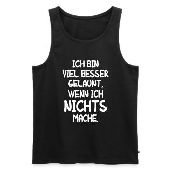 Müde Faul Job Schlafen Fertig Mitarbeiter Geschenk - Männer Premium Bio Tank Top - Schwarz - Vorne - Michal (187cm)