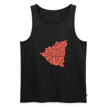 République du Nicaragua Caraïbes Amérique du Sud Fun Cadeau - Débardeur bio Premium Homme - noir - Devant - Michal (187cm)