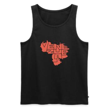 République du Venezuela Caraïbes Amérique du Sud Cadeau amusant - Débardeur bio Premium Homme - noir - Devant - AI Model Male 178 light (178cm)