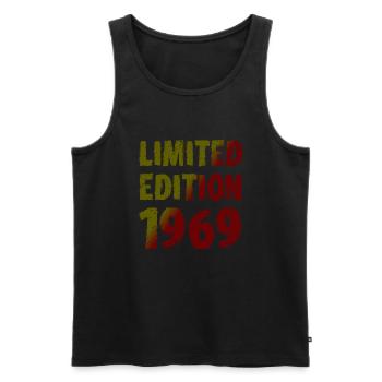 1969 édition limitée anniversaire cadeau femme mari - Débardeur bio Premium Homme - noir - Devant - Michal (187cm)