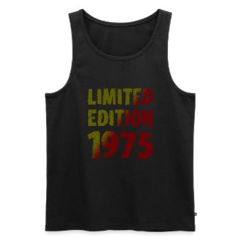 1975 édition limitée anniversaire cadeau femme mari - Débardeur bio Premium Homme - noir - Devant - Michal (187cm)