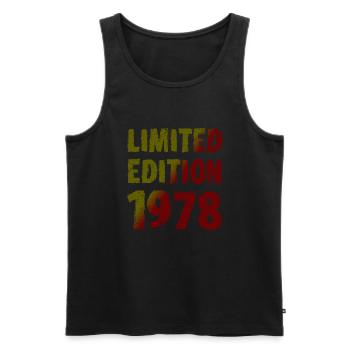 1978 édition limitée cadeau d’anniversaire femme mari - Débardeur bio Premium Homme - noir - Devant - Michal (187cm)
