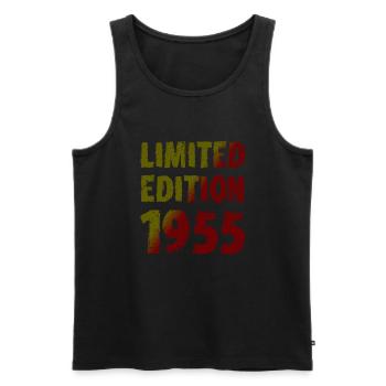 1955 Limited Edition Birthday Gift Wife Husband - Men's Premium Organic Tank Top - black - Front - Michal (187cm)
