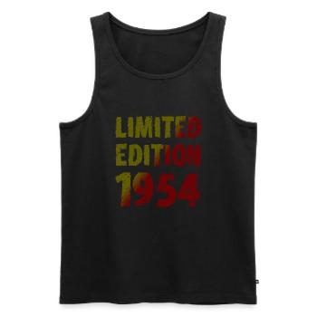 1954 édition limitée cadeau d’anniversaire femme mari - Débardeur bio Premium Homme - noir - Devant - Michal (187cm)