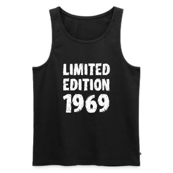 1969 édition limitée anniversaire cadeau femme mari - Débardeur bio Premium Homme - noir - Devant - Michal (187cm)
