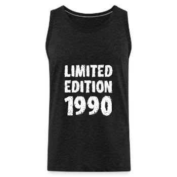 1990's Limited Edition Birthday Gift Wife Husband - Men's Premium Organic Tank Top - charcoal grey - Front - Alexander (188cm)