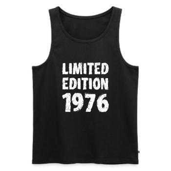 1976 Limited Edition Birthday Gift Wife Husband - Men's Premium Organic Tank Top - black - Front - AI Model Male 178 light (178cm)