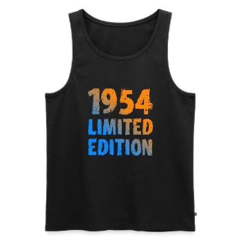 1954 édition limitée cadeau d’anniversaire femme mari - Débardeur bio Premium Homme - noir - Devant - Michal (187cm)