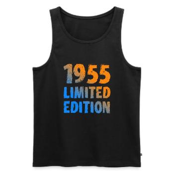 1955 Limited Edition Birthday Gift Wife Husband - Men's Premium Organic Tank Top - black - Front - Michal (187cm)