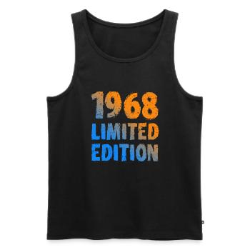1968 édition limitée anniversaire cadeau femme mari - Débardeur bio Premium Homme - noir - Devant - Michal (187cm)