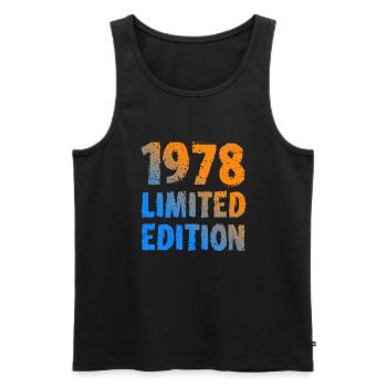 1978 édition limitée cadeau d’anniversaire femme mari - Débardeur bio Premium Homme - noir - Devant - Michal (187cm)