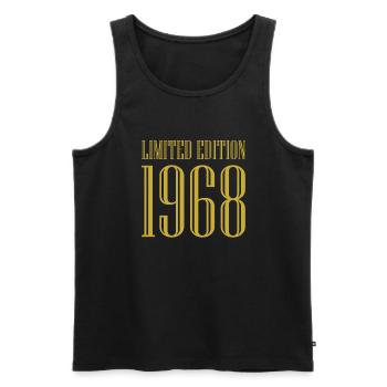 1968 édition limitée anniversaire cadeau femme mari - Débardeur bio Premium Homme - noir - Devant - Michal (187cm)