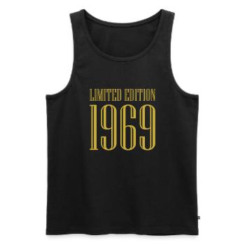 1969 édition limitée anniversaire cadeau femme mari - Débardeur bio Premium Homme - noir - Devant - Michal (187cm)