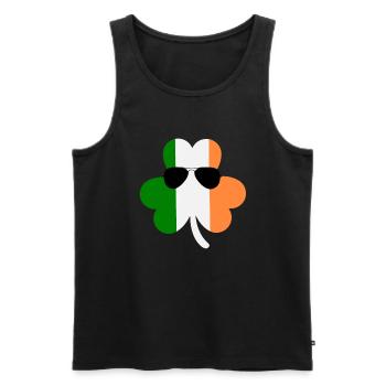 Accessoires de la Saint-Patrick Irlande Shamrock Décoration - Débardeur bio Premium Homme - noir - Devant - Michal (187cm)