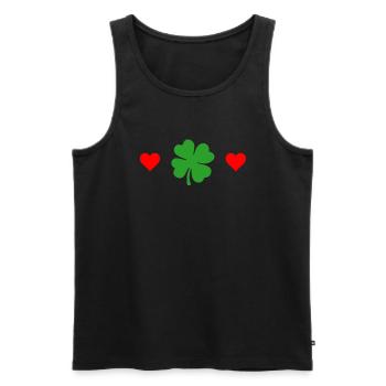 Accessoires de la Saint-Patrick Irlande Shamrock Décoration - Débardeur bio Premium Homme - noir - Devant - Michal (187cm)