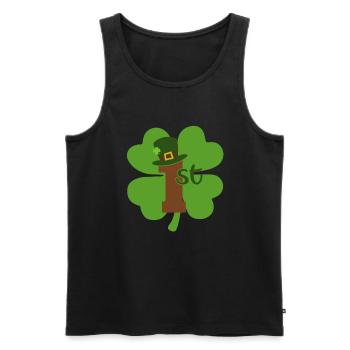 Accessoires de la Saint-Patrick Irlande Shamrock Décoration - Débardeur bio Premium Homme - noir - Devant - Michal (187cm)