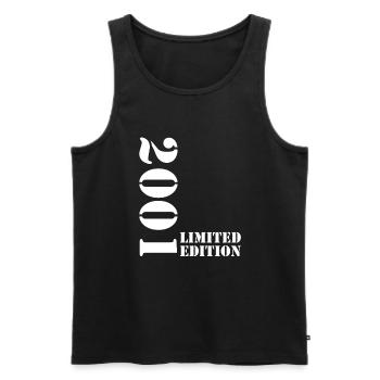 2001 Édition Limitée Anniversaire Cadeau Femme Mari - Débardeur bio Premium Homme - noir - Devant - Michal (187cm)