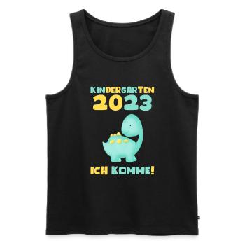 Kindergarten 2023 Ich Komme Jungen Kita Geschenk - Männer Premium Bio Tank Top - Schwarz - Vorne - AI Model Male 178 light (178cm)