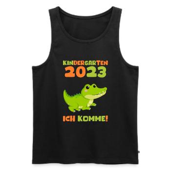 Kindergarten 2023 Ich Komme Jungen Kita Geschenk - Männer Premium Bio Tank Top - Schwarz - Vorne - AI Model Male 178 light (178cm)