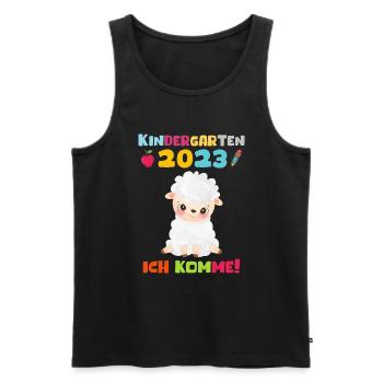 Kindergarten 2023 Ich Komme Jungen Kita Geschenk - Männer Premium Bio Tank Top - Schwarz - Vorne - AI Model Male 178 light (178cm)