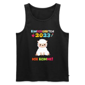 Kindergarten 2023 Ich Komme Jungen Kita Geschenk - Männer Premium Bio Tank Top - Schwarz - Vorne - AI Model Male 178 light (178cm)