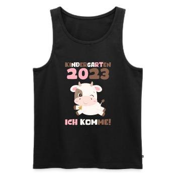 Kindergarten 2023 Ich Komme Jungen Kita Geschenk - Männer Premium Bio Tank Top - Schwarz - Vorne - AI Model Male 178 light (178cm)