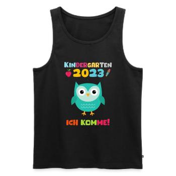 Kindergarten 2023 Ich Komme Jungen Kita Geschenk - Männer Premium Bio Tank Top - Schwarz - Vorne - AI Model Male 178 light (178cm)