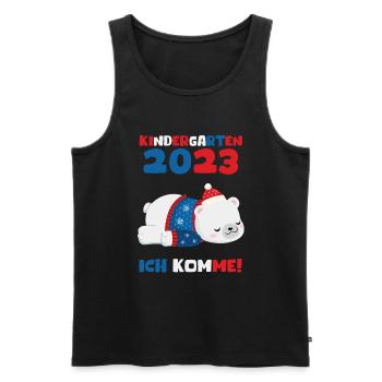 Kindergarten 2023 Ich Komme Jungen Kita Geschenk - Männer Premium Bio Tank Top - Schwarz - Vorne - AI Model Male 178 light (178cm)
