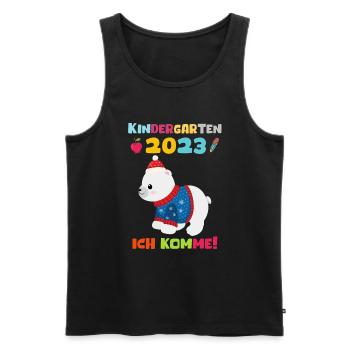 Kindergarten 2023 Ich Komme Jungen Kita Geschenk - Männer Premium Bio Tank Top - Schwarz - Vorne - AI Model Male 178 light (178cm)