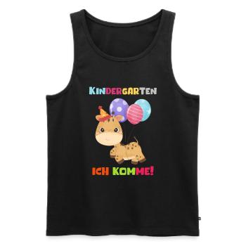 Kindergarten 2023 Ich Komme Mädchen Kita Geschenk - Männer Premium Bio Tank Top - Schwarz - Vorne - AI Model Male 178 light (178cm)